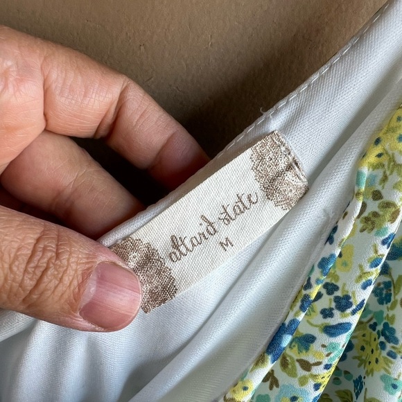 Altar’d State Green Floral Midi Dress Faux Wrap Women's Size Medium - Picture 3 of 8